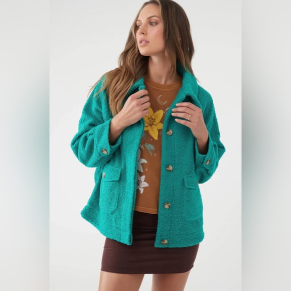 O’Neill Mackenna Teal Sherpa jacket - Picture 1 of 8